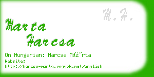 marta harcsa business card